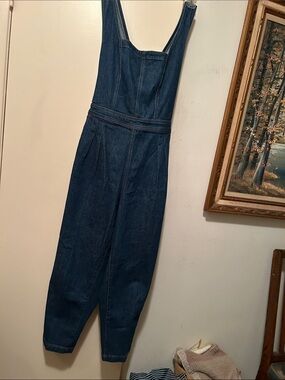 Madewell Dark Blue Denim Bib Jumpsuit